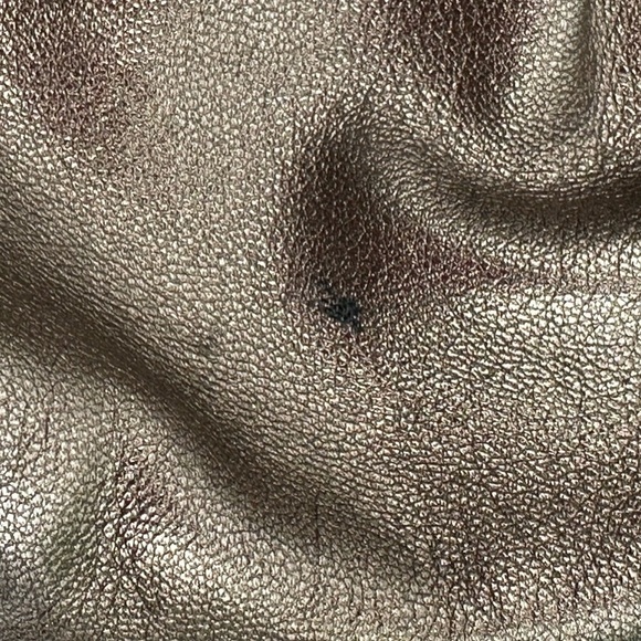 KOOBA Olivia Buttery Metallic Pleated Leather Flap Front Pewter Y2K Baguette Bag - Picture 7 of 9